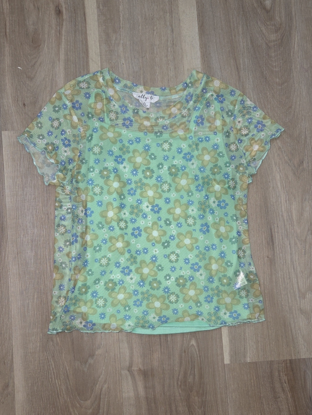 •Ally B• Little Girls Floral Top Set